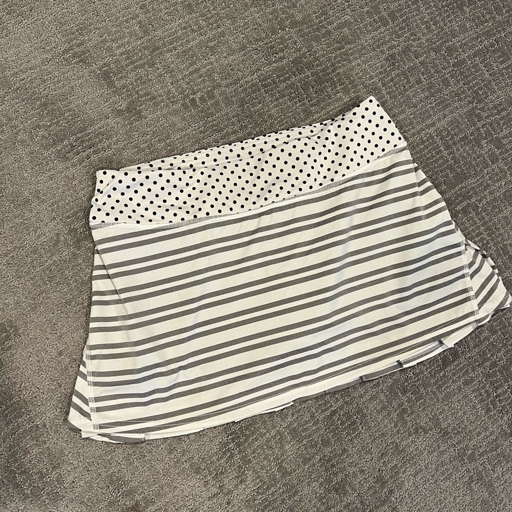 Lululemon Run Pace Setter Stripe Ruffle Skirt Great Condition Size 6